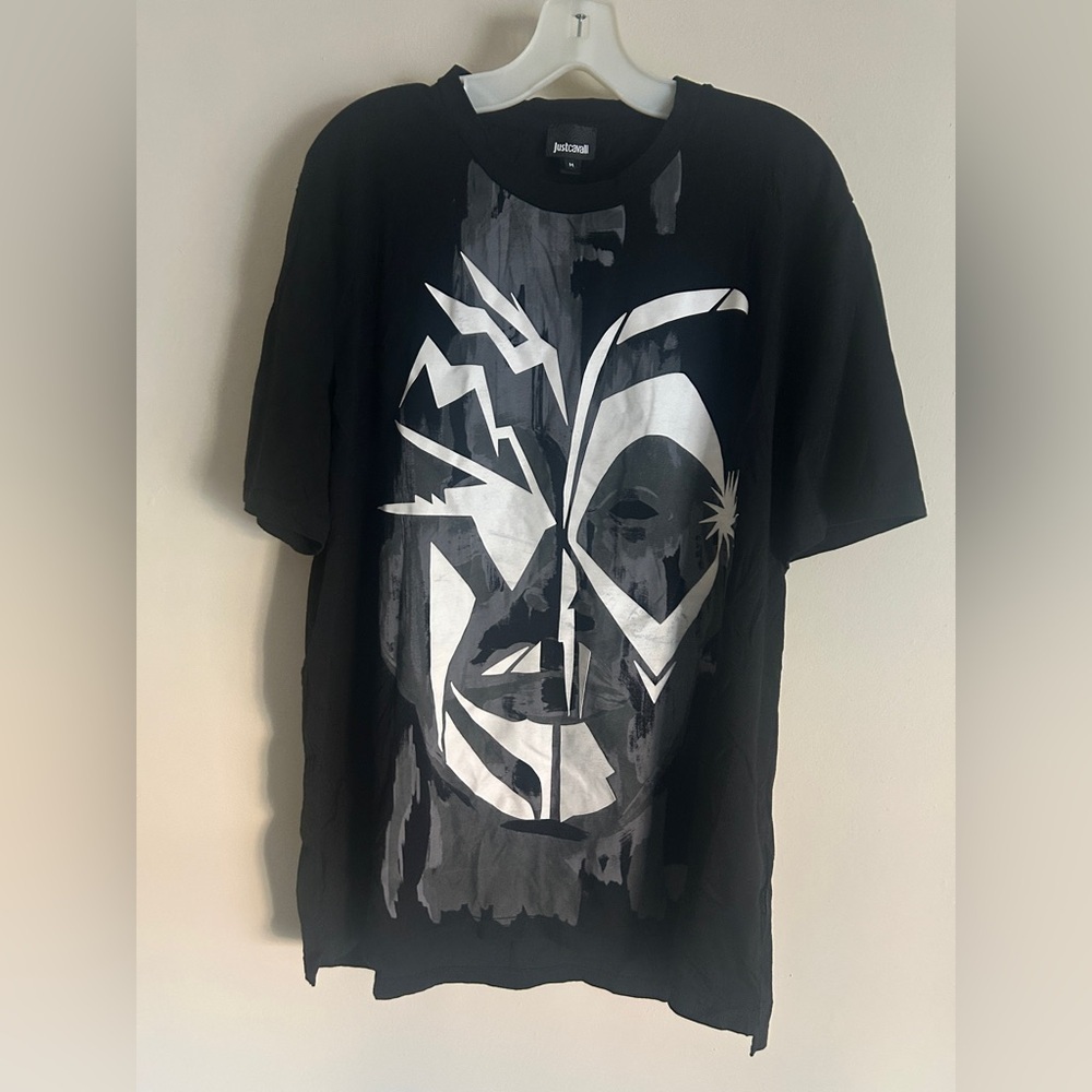 Just Cavalli Men's Face Graphic T-Shirt Medium